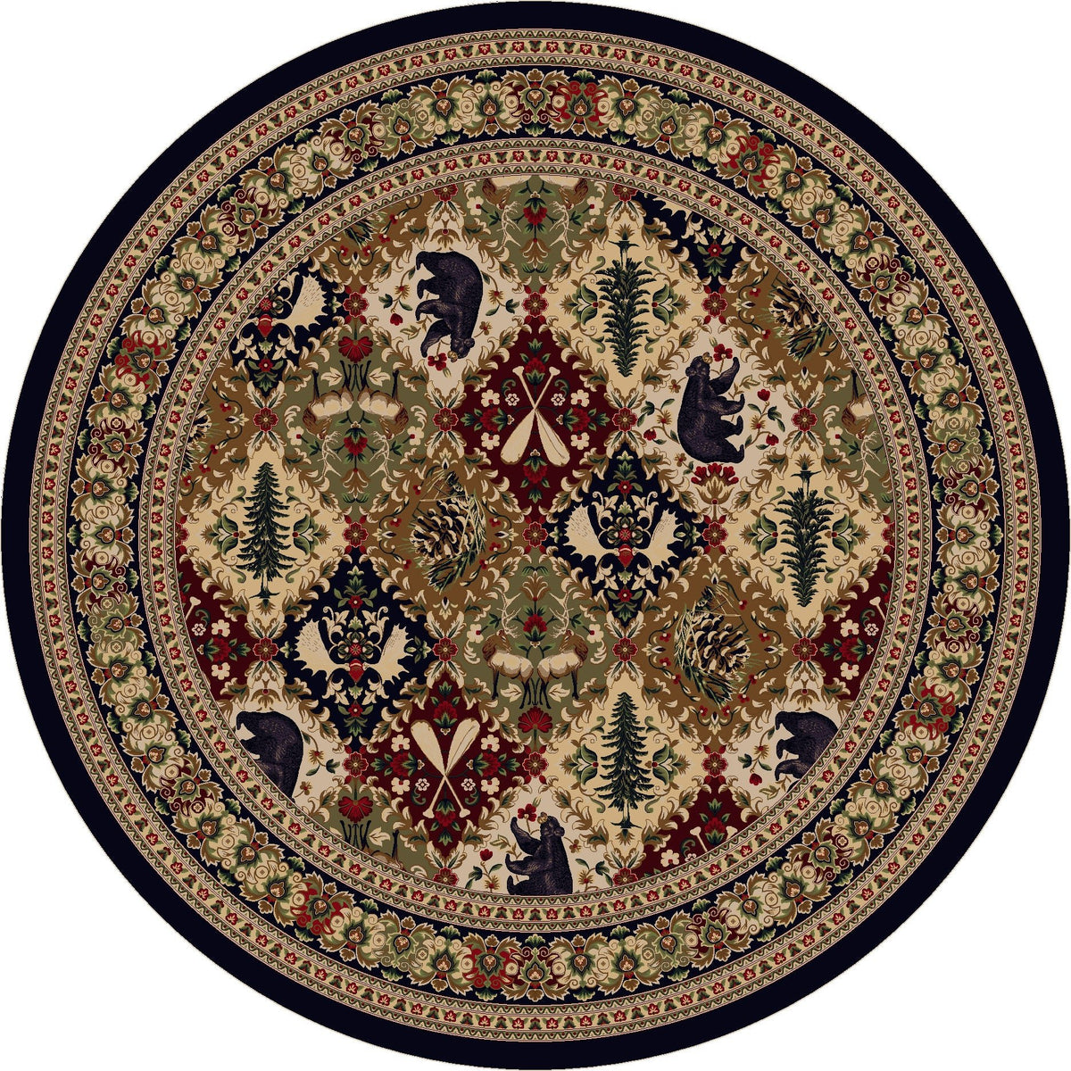 American Dakota Wilderness Panel Multi Rug - 0387MUL280