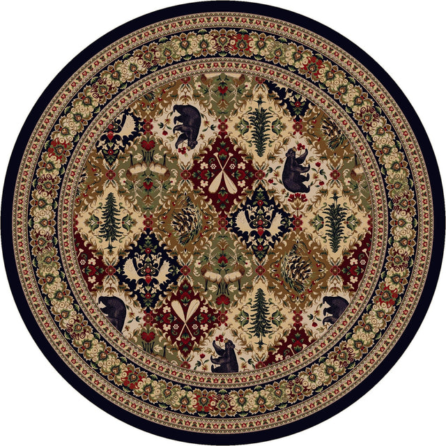 American Dakota Wilderness Panel Multi Rug - 0387MUL280