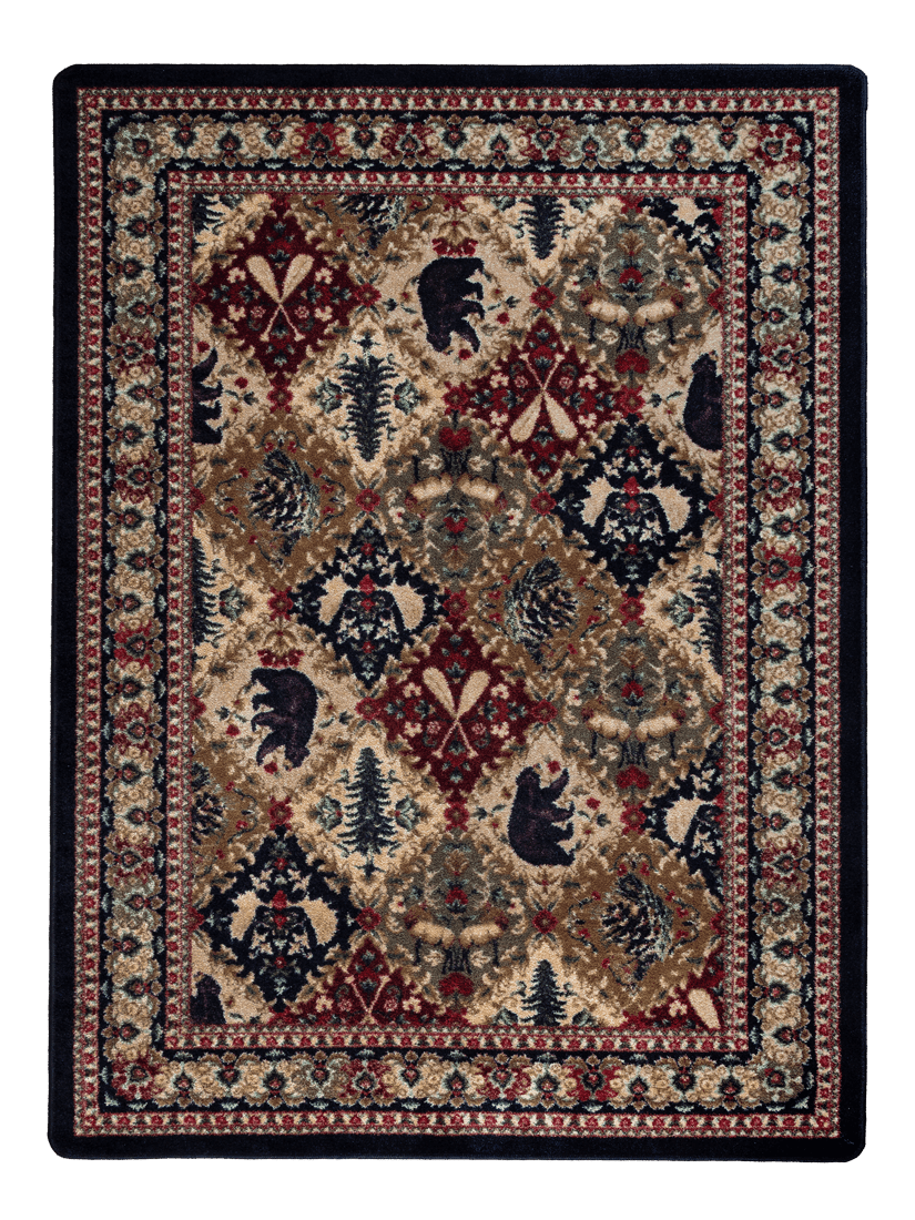 American Dakota Wilderness Panel Multi Rug - 0387MUL280