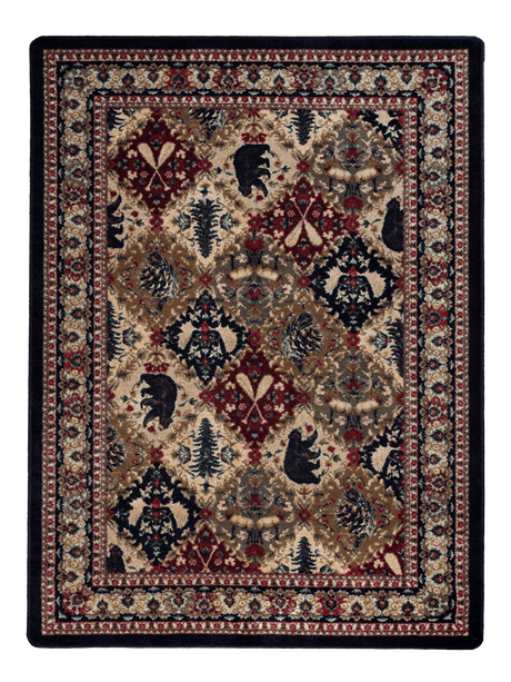American Dakota Wilderness Panel Multi Rug - 0387MUL280