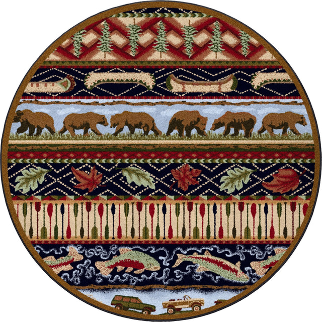 American Dakota Wilderness Trek Multi Rug - 0059MUL234