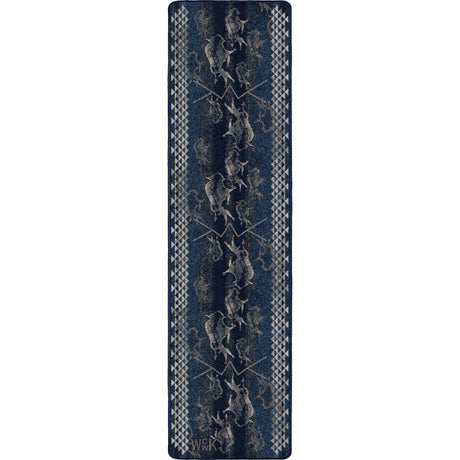 American Dakota Will K Buffalo Rising Midnight Rug - 0786MNT234