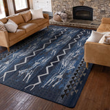 American Dakota Will K Plains Speak Midnight Rug - 0785MNT234