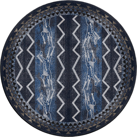 American Dakota Will K Plains Speak Midnight Rug - 0785MNT234