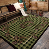 American Dakota Wooded Pines Green Rug - 0180GRN234