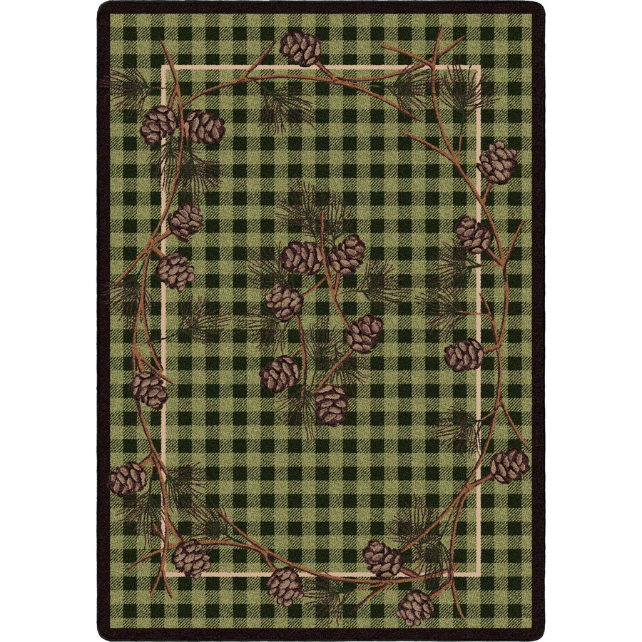 American Dakota Wooded Pines Green Rug - 0180GRN234