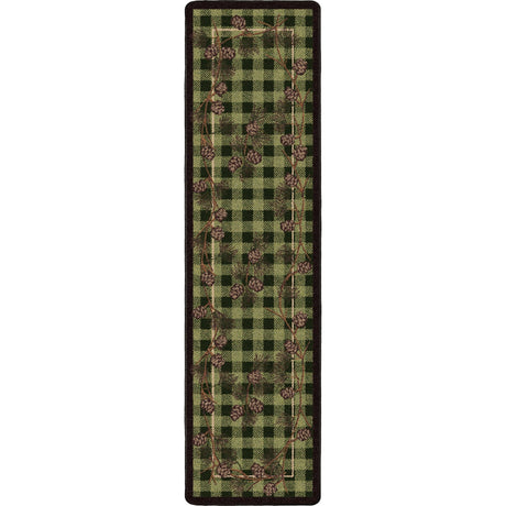 American Dakota Wooded Pines Green Rug - 0180GRN234