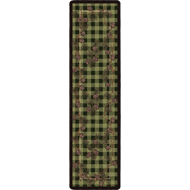 American Dakota Wooded Pines Green Rug - 0180GRN234