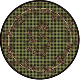 American Dakota Wooded Pines Green Rug - 0180GRN234