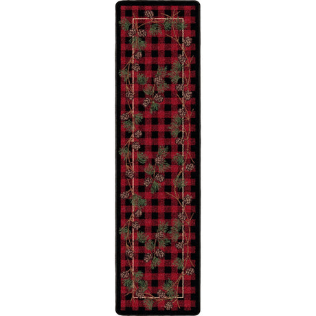 American Dakota Wooded Pines Red Rug - 0180RED234