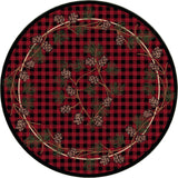 American Dakota Wooded Pines Red Rug - 0180RED234