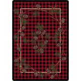 American Dakota Wooded Pines Red Rug - 0180RED234