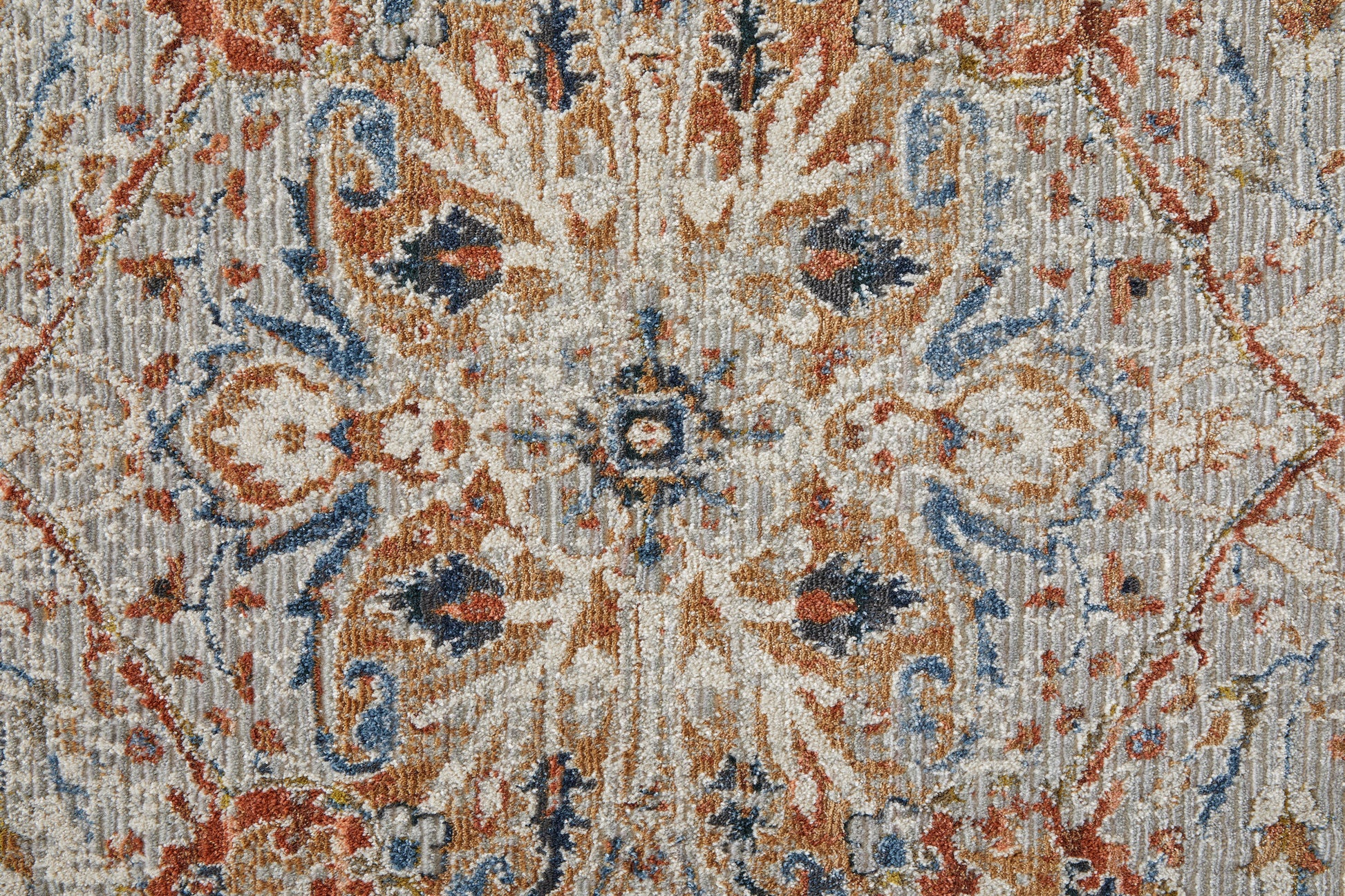 Feizy Kaia Kai39Hxf Orange/Ivory/Blue Area Rug