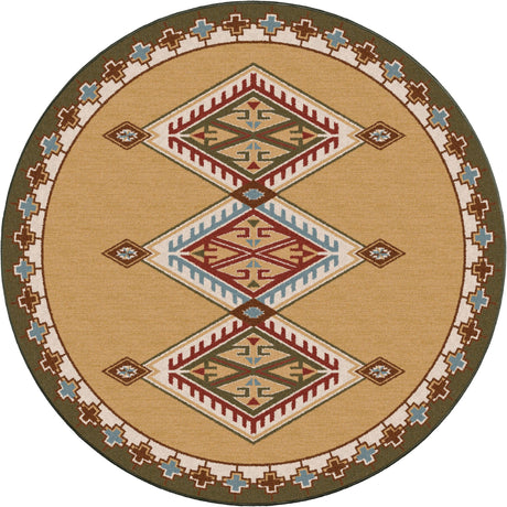 American Dakota Ancestry Green Rug