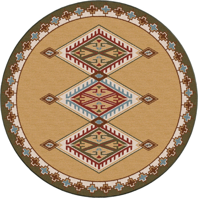 American Dakota Ancestry Green Rug
