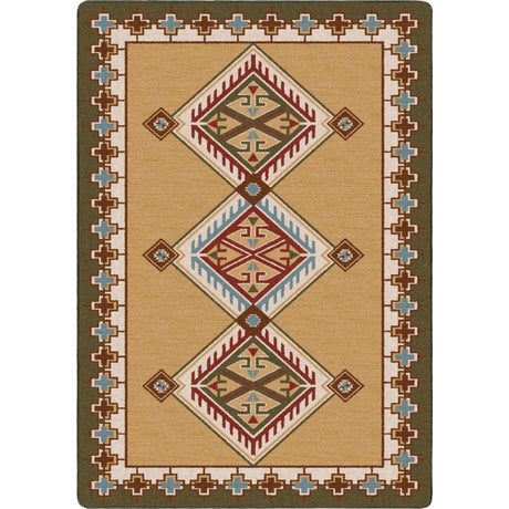 American Dakota Ancestry Green Rug