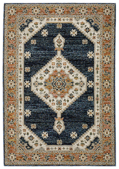 Oriental Weavers Sphinx Andorra 2281E Blue/ Orange Area Rug