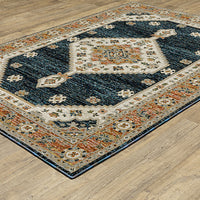 Oriental Weavers Sphinx Andorra 2281E Blue/ Orange Area Rug