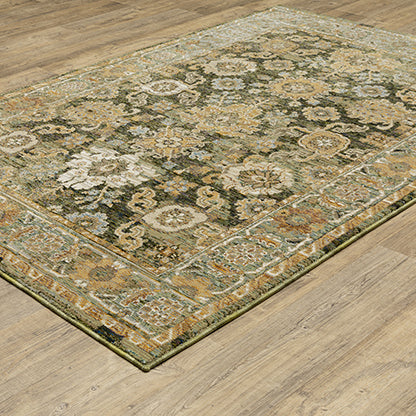 Oriental Weavers Sphinx Andorra 2417B Green/ Gold Area Rug