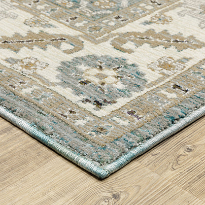 Oriental Weavers Sphinx Andorra 2429A Blue/ Ivory Area Rug