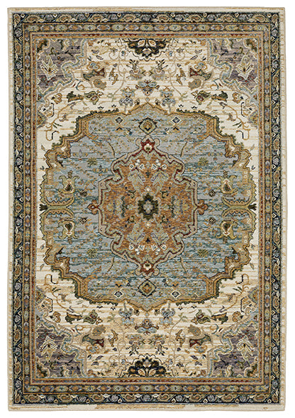 Oriental Weavers Sphinx Andorra 2451B Ivory/ Blue Area Rug