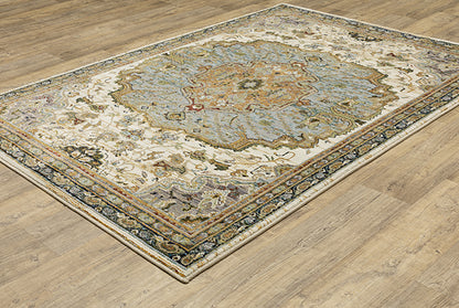 Oriental Weavers Sphinx Andorra 2451B Ivory/ Blue Area Rug