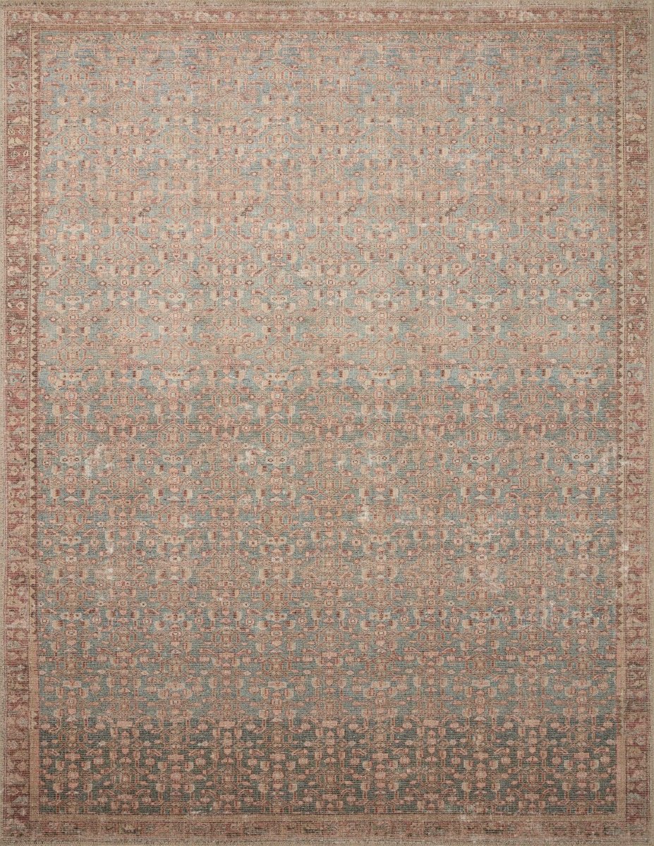 Angela Rose x Loloi Aubrey Aub-04 Blue/Terracotta Rug.