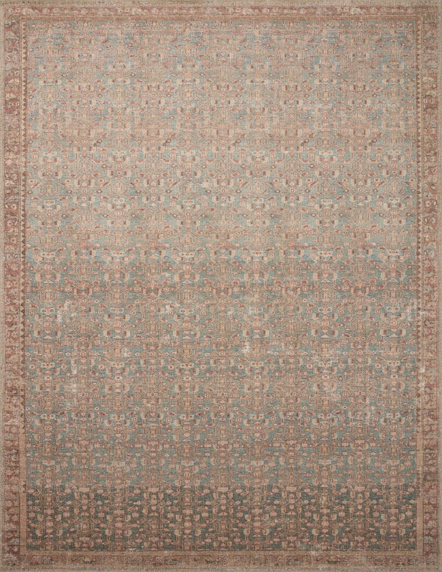 Angela Rose x Loloi Aubrey Aub-04 Blue/Terracotta Rug.