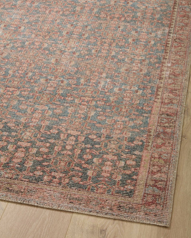 Angela Rose x Loloi Aubrey Aub-04 Blue/Terracotta Rug.