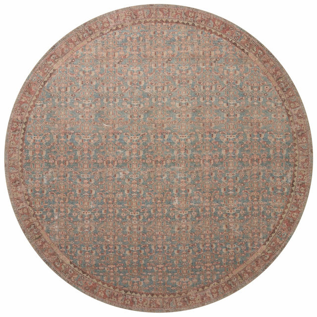 Angela Rose x Loloi Aubrey Aub-04 Blue/Terracotta Rug.