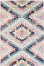 Surya Anika Ani-1027 White, Light Beige, Light Brown, Aqua, Teal, Dark Blue Rug.