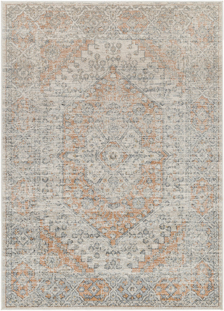 Surya Alpharetta Aph-2309 Light Beige, Cream, Medium Gray, Dusty Coral, Charcoal, Amber Rug.