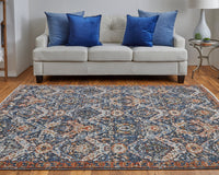 Feizy Kaia Kai39Hrf Blue/Orange/Ivory Area Rug