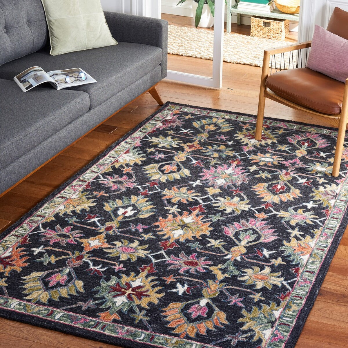 Safavieh Aspen Apn135Z Black/Pink Area Rug