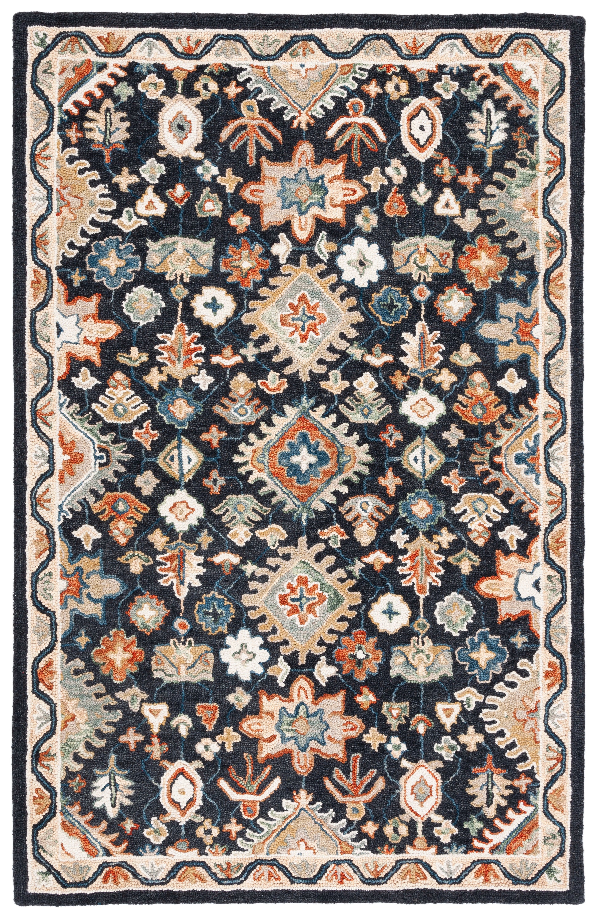 Safavieh Aspen Apn145Z Black/Rust Area Rug