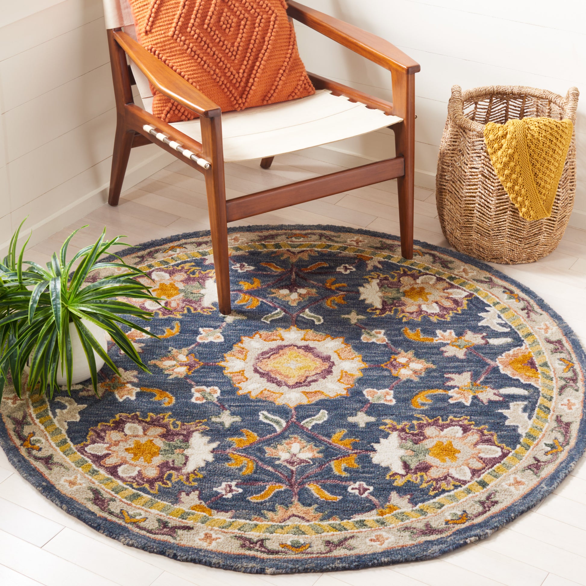 Safavieh Aspen Apn146M Blue/Rust Area Rug