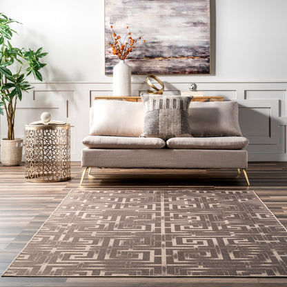 Nuloom Sufia Geometric Easy Biwl23A Natural Area Rug