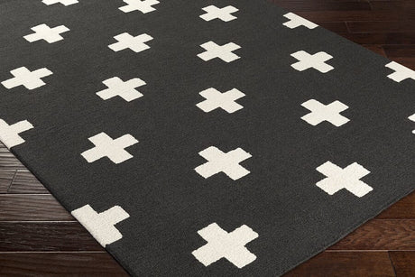 AreaRugs.com Chiyah Phi4752 Onyx Black / Ivory Rugs.