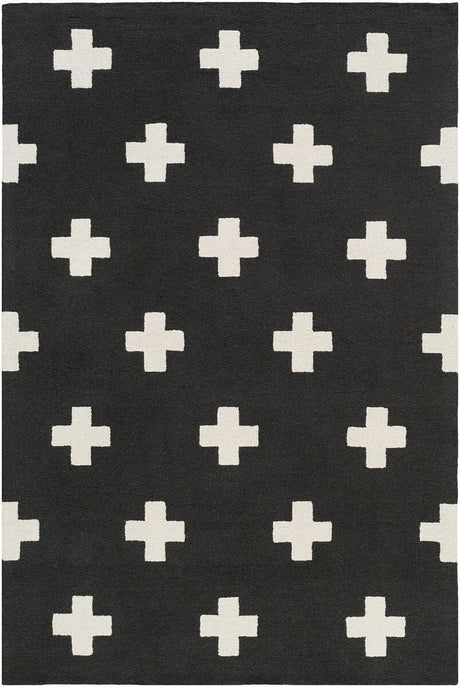 AreaRugs.com Chiyah Phi4752 Onyx Black / Ivory Rugs.