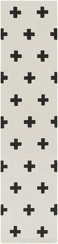 AreaRugs.com Chiyah Phi4756 Ivory / Onyx Black Rugs.