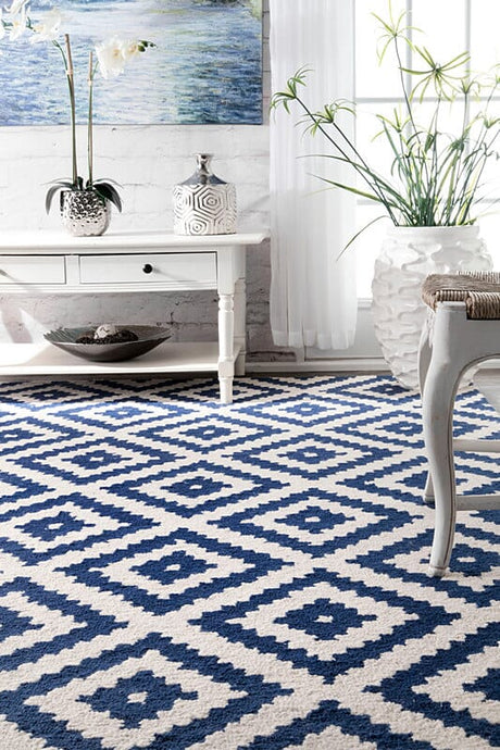 AreaRugs.com Chiyah Xukj238N Navy Rugs.