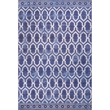 AreaRugs.com Machine Washable Wavaj Nwa1001A Blue Rug - AreaRugs.com - nwa1001a - 610