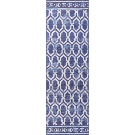 AreaRugs.com Machine Washable Wavaj Nwa1001A Blue Rug - AreaRugs.com - nwa1001a - 610