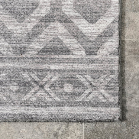 AreaRugs.com Machine Washable Wavaj Nwa1001B Gray Rug - AreaRugs.com - nwa1001b - 610