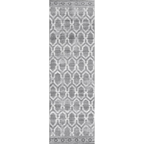 AreaRugs.com Machine Washable Wavaj Nwa1001B Gray Rug - AreaRugs.com - nwa1001b - 610