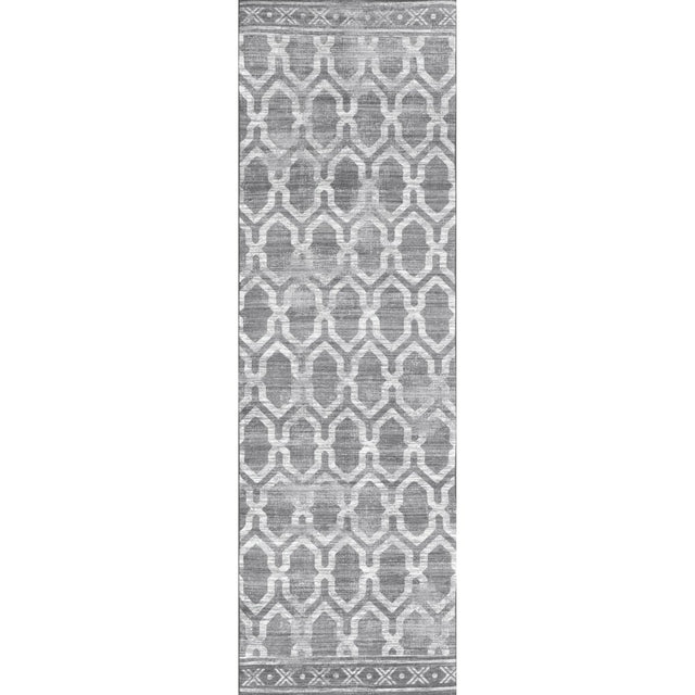 AreaRugs.com Machine Washable Wavaj Nwa1001B Gray Rug.