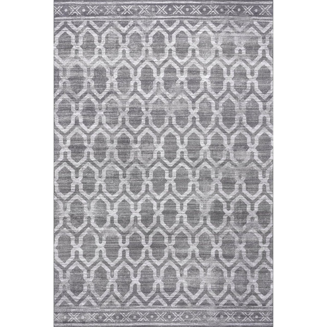 AreaRugs.com Machine Washable Wavaj Nwa1001B Gray Rug.