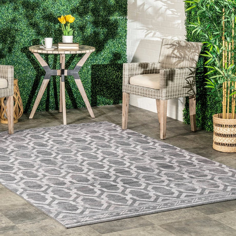 AreaRugs.com Machine Washable Wavaj Nwa1001B Gray Rug - AreaRugs.com - nwa1001b - 610