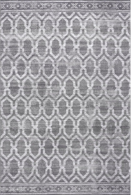 AreaRugs.com Machine Washable Wavaj Nwa1001B Gray Rug - AreaRugs.com - nwa1001b - 610