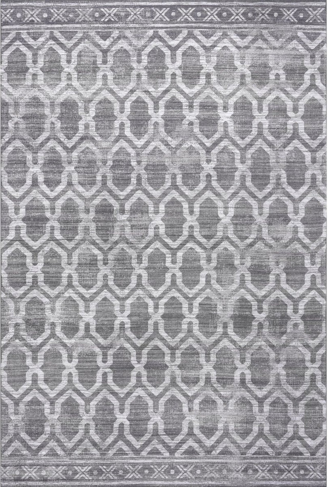 AreaRugs.com Machine Washable Wavaj Nwa1001B Gray Rug.